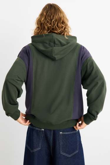 Hommes - Sweat à capuche - vert foncé