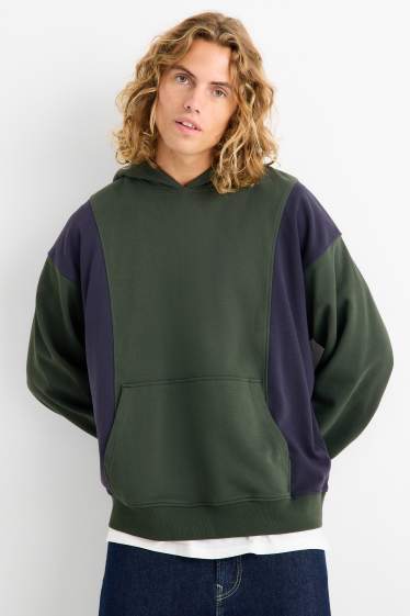 Hommes - Sweat à capuche - vert foncé