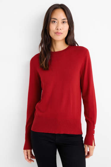 Damen - Pullover - rot