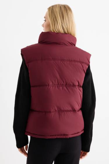 Women - Quilted gilet - bordeaux
