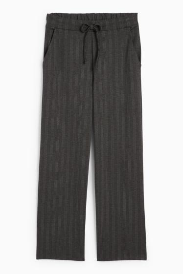 Damen - Jogginghose- Nadelstreifen - dunkelgrau
