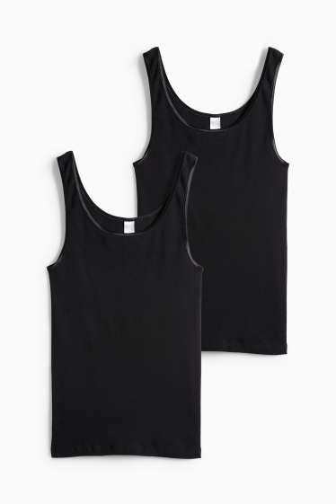 Donna - Confezione da 2 - canotta - nero