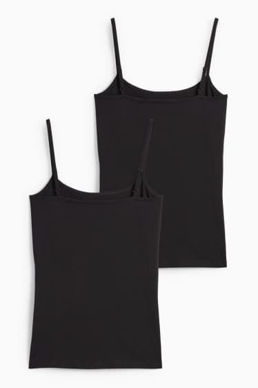 Dona - Paquet de 2 - samarreta de tirants - negre