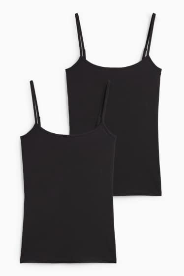 Dona - Paquet de 2 - samarreta de tirants - negre