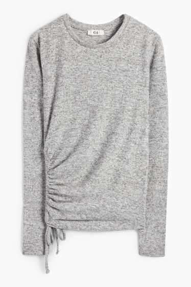 Women - T-shirt - gray-melange