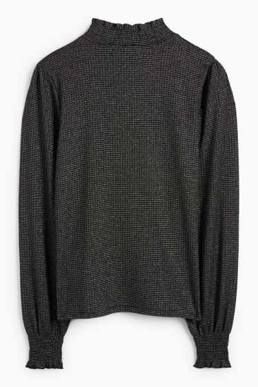 Women - Jumper - ribbed - black