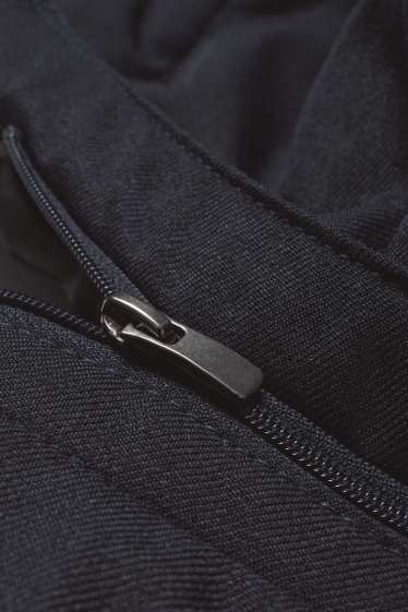 Men - Quilted parka with hood - water-repellent - dark blue