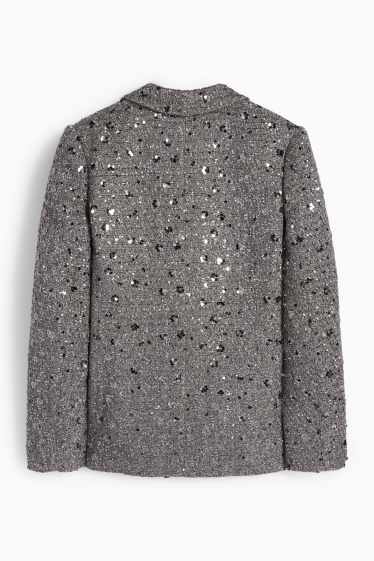 Dámské - Business buklé blejzr - regular fit - stříbrná