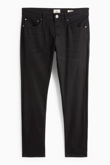 Heren - Slim tapered jeans - zwart