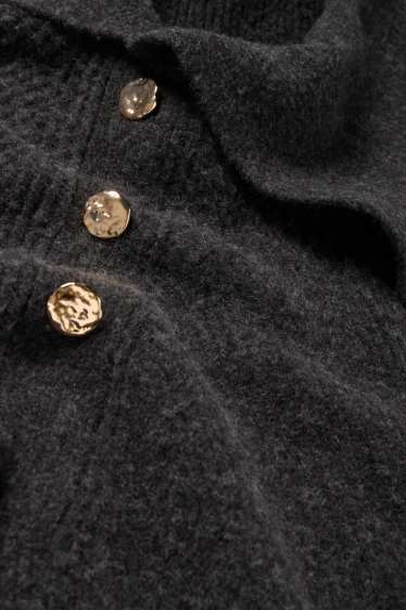 Dámské - Svetr - žebrovaný - tmavošedá