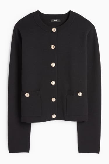 Dámské - Pletený kardigan - černá