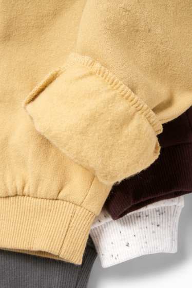 Baby: jongens - Set van 4 - babyjoggingbroek - donkergrijs