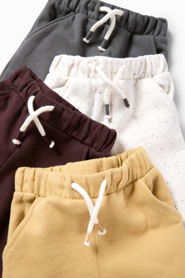 Baby: jongens - Set van 4 - babyjoggingbroek - donkergrijs