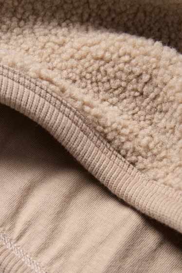 Miminka - chlapci - Lední medvěd - teddy outfit pro miminka - 2dílný - béžová