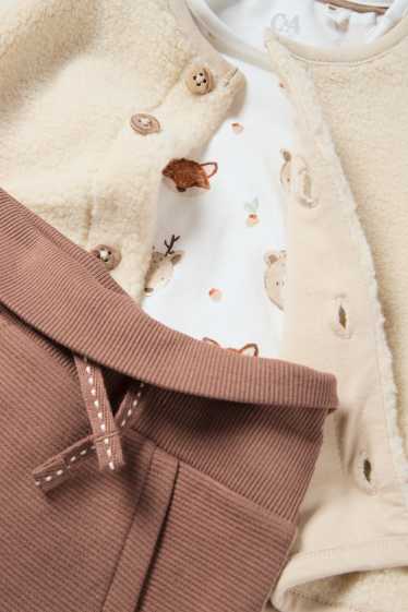 Baby Buben - Wildtiere - Baby-Outfit - 3 teilig - braun