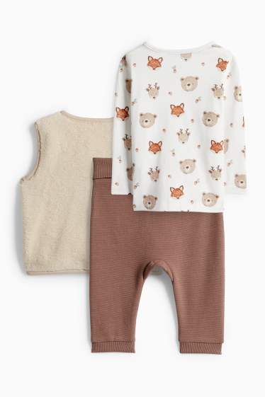 Baby Buben - Wildtiere - Baby-Outfit - 3 teilig - braun