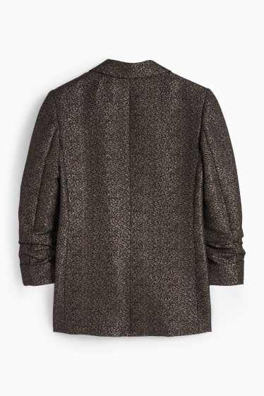 Dámské - Business blejzr - regular fit - s leopardím vzorem - černá