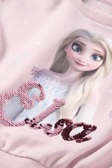 Enfants filles - La Reine des Neiges - sweat - rose