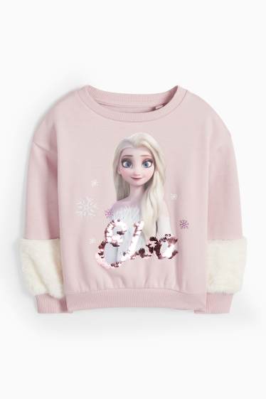 Enfants filles - La Reine des Neiges - sweat - rose