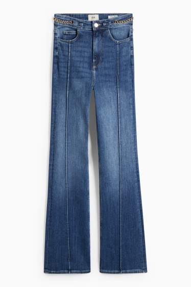 Femmes - Flared jean - high waist - LYCRA® - jean bleu