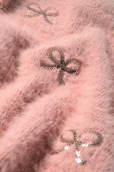 Enfants filles - Nœud - pull - rose