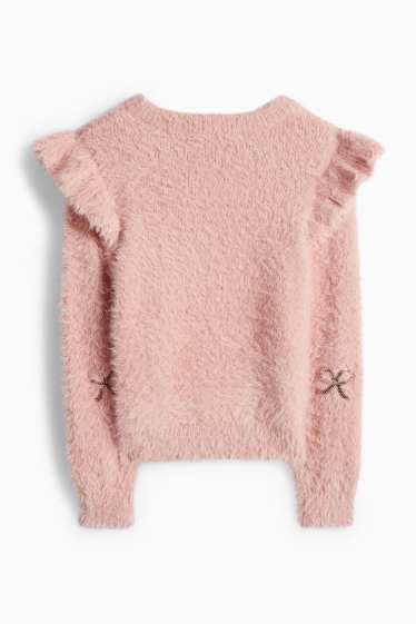 Enfants filles - Nœud - pull - rose