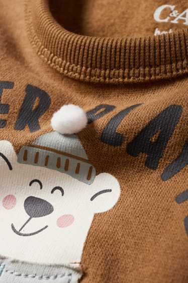 Baby Boys - Multipack of 2 - polar bear and penguin - baby sweatshirt - brown