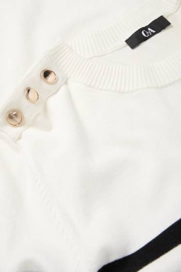 Women - Jumper - white / black