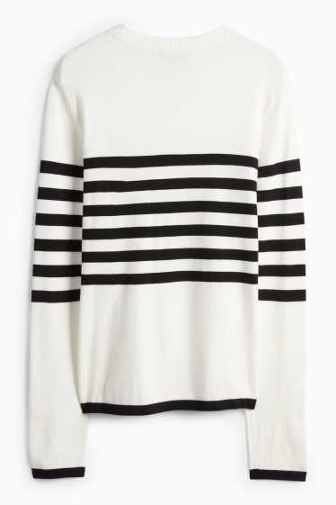 Women - Jumper - white / black