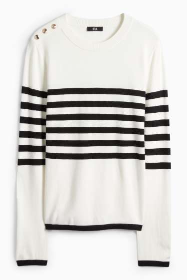 Women - Jumper - white / black