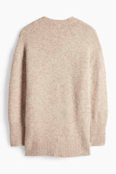 Damen - Strickjacke - beige