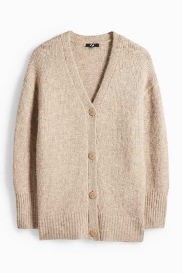 Damen - Strickjacke - beige