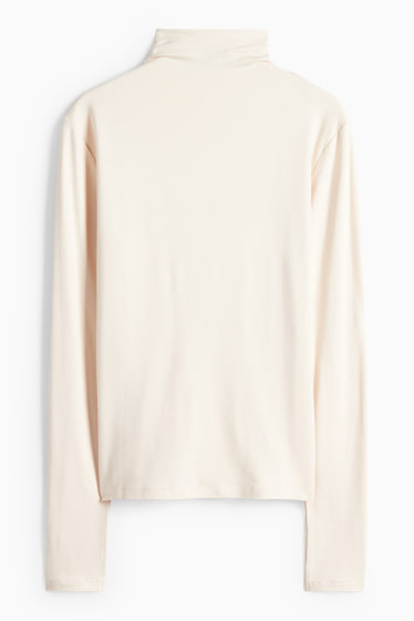Women - Long sleeve top- regular fit - cremewhite