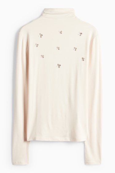 Women - Long sleeve top- regular fit - cremewhite