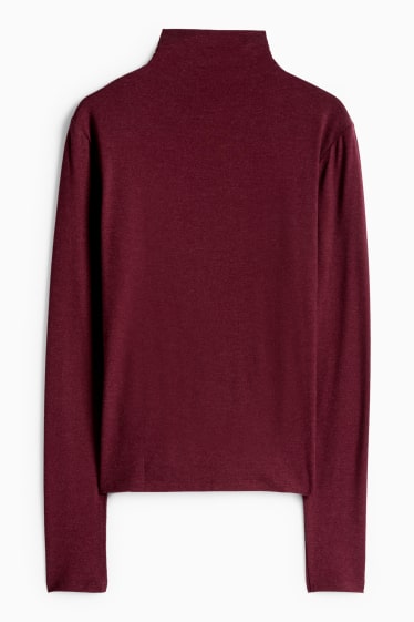 Women - Long sleeve top- regular fit - purple