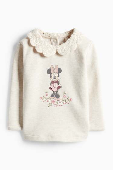 Baby Mädchen - Minnie Maus - Baby-Outfit - 3 teilig - hellbeige