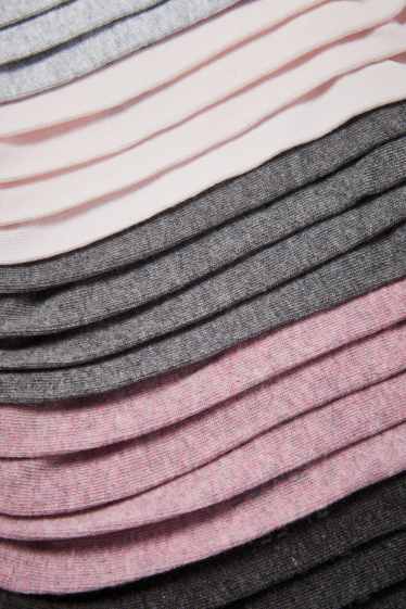 Women - Multipack of 10 - trainer socks - dark rose