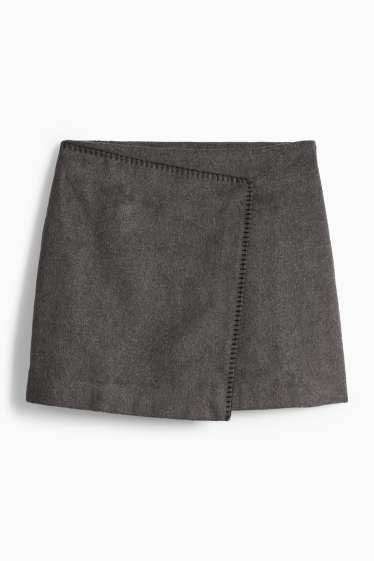 Femei - Fustă mini - gri închis