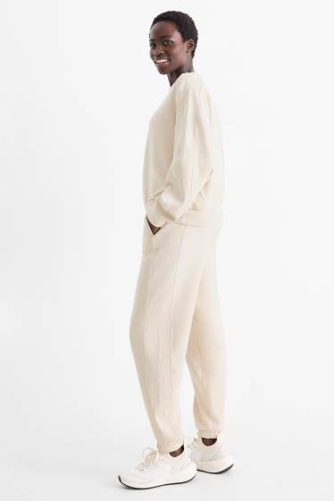 Women - Tracksuit bottoms - light beige