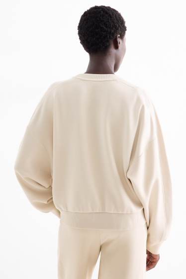 Women - Active sweatshirt - yoga - light beige