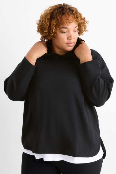 Damen - Basic-Hoodie - schwarz