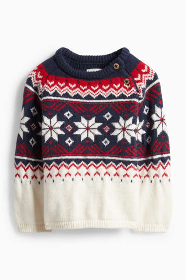 Miminka - chlapci - Outfit pro miminka - 2dílný - tmavomodrá / krémově bílá