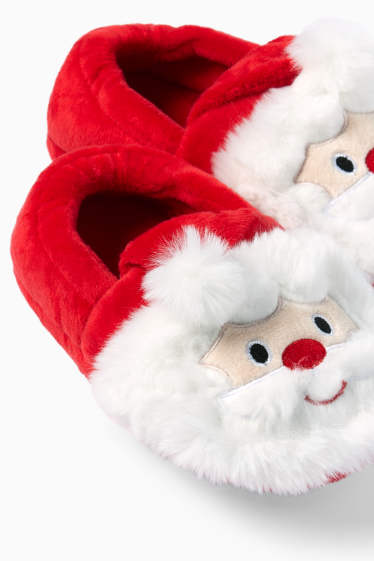 Bambini - Babbo Natale - pantofole natalizie - rosso