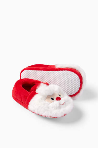 Bambini - Babbo Natale - pantofole natalizie - rosso