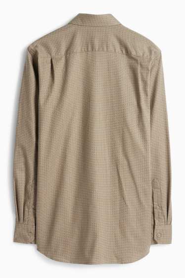 Hommes - Chemise de bureau - regular fit - col kent - sans repassage - à motif - vert