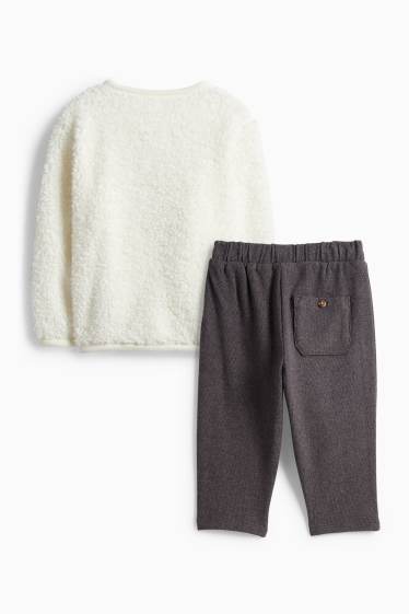 Miminka - chlapci - Mýval - outfit pro miminka - 2dílný - bílá