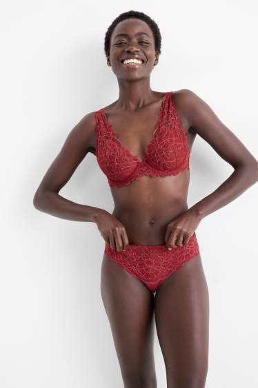 Women - Knickers - dark red