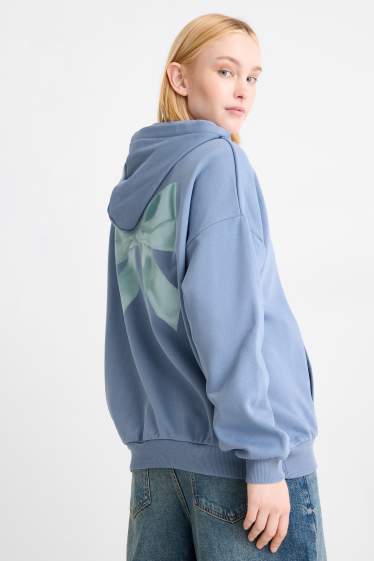 Femmes - Sweat à capuche - bleu clair