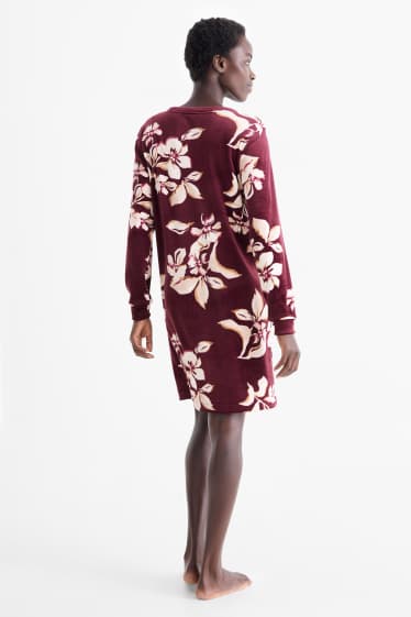 Femmes - Chemise de nuit - à fleurs - violet