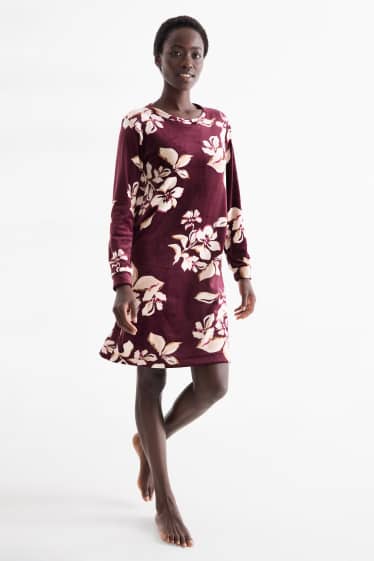 Femmes - Chemise de nuit - à fleurs - violet